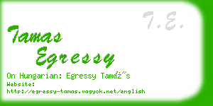 tamas egressy business card